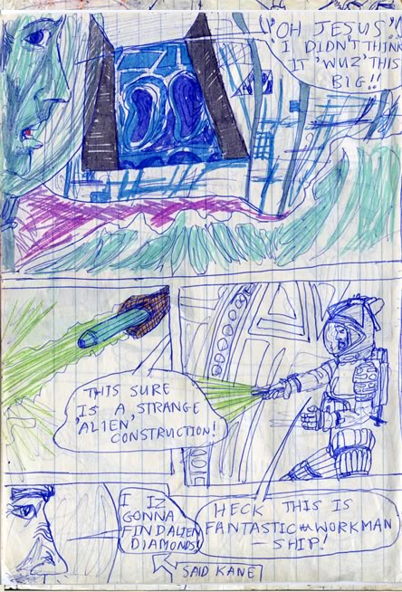 The crew explore the alien construction - ALIEN comic page