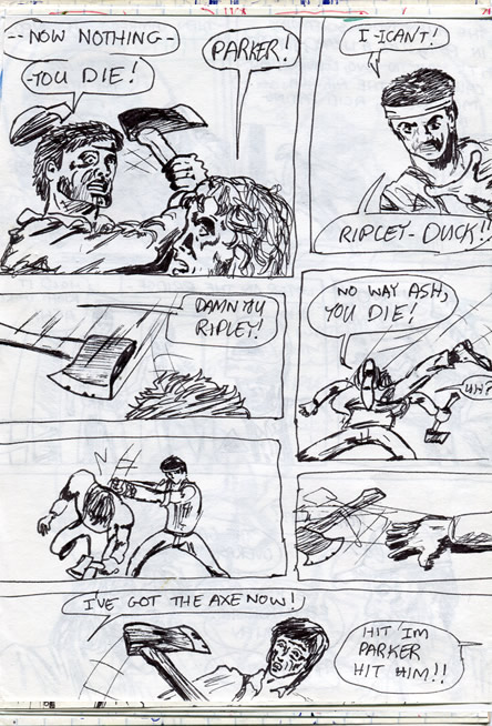 Ash tries to kill Ripley! - alien comic page
