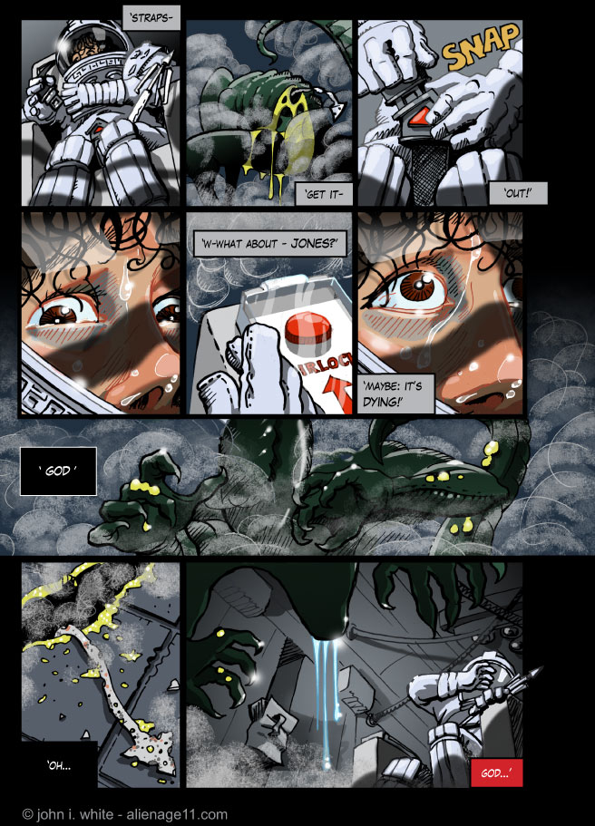 alien graphic novel page