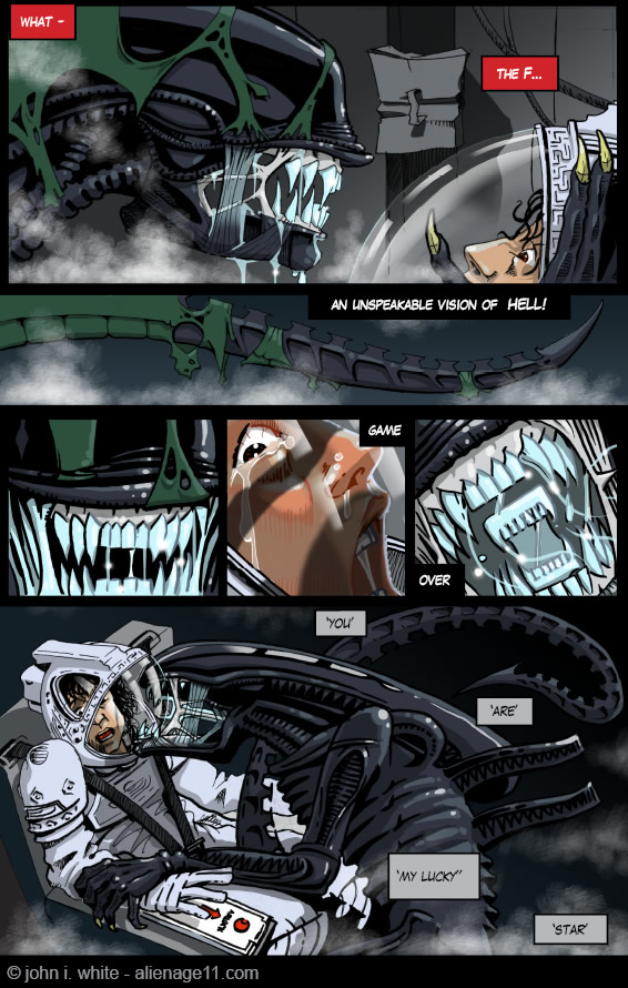 alien graphic novel page