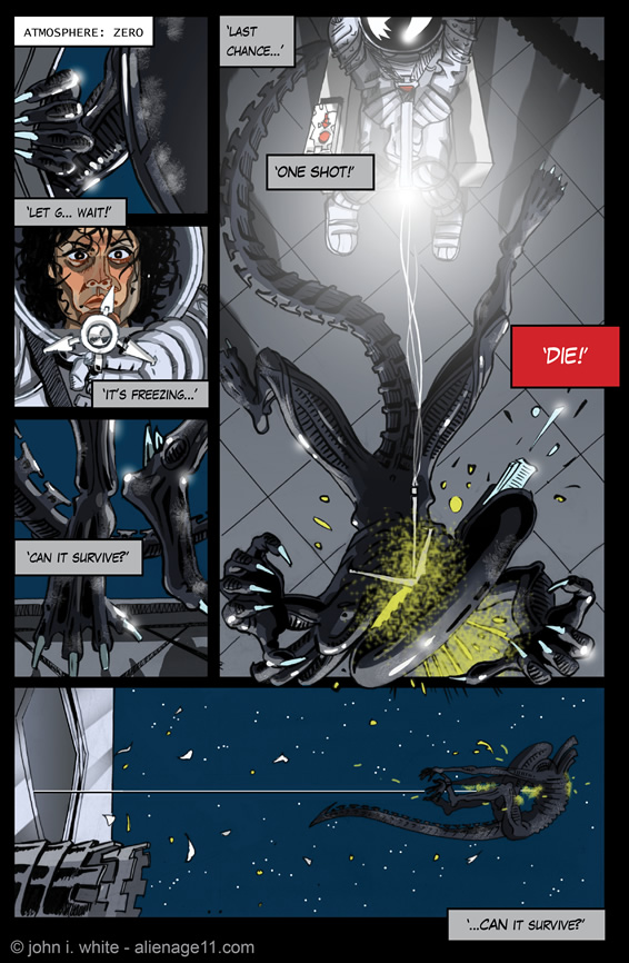 alien graphic novel page